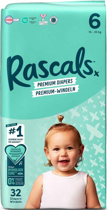 Image du produit Rascals Premium (Taille 6, Pack, 32 pièce(s))