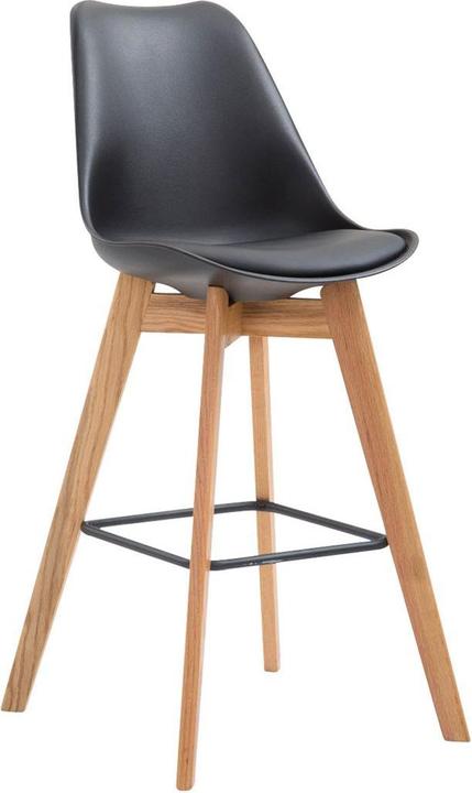Actual product image Swisshandel24 Metz plastic bar stool Natura, black