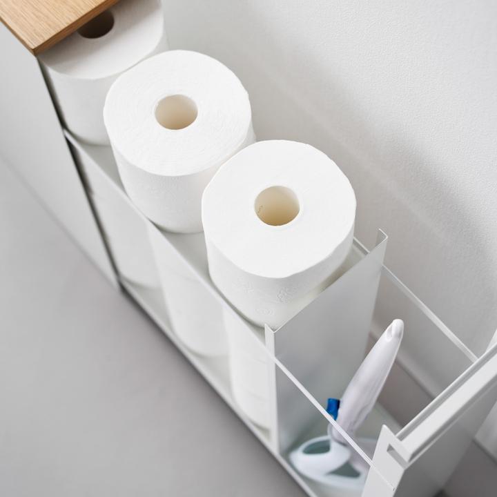 Produktbild Yamazaki Auszieh-Regal mit Holzablage TOWER (14 x 56 x 55 cm)