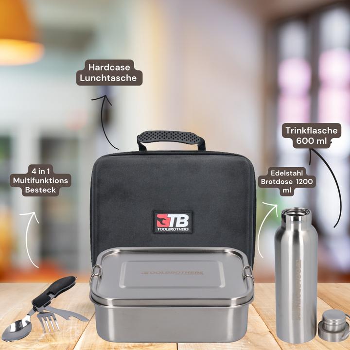 Actual product image Tool Brothers Toolbrothers fan packed lunch in hard case carrier bag lunch bag waterproof with stainless steel