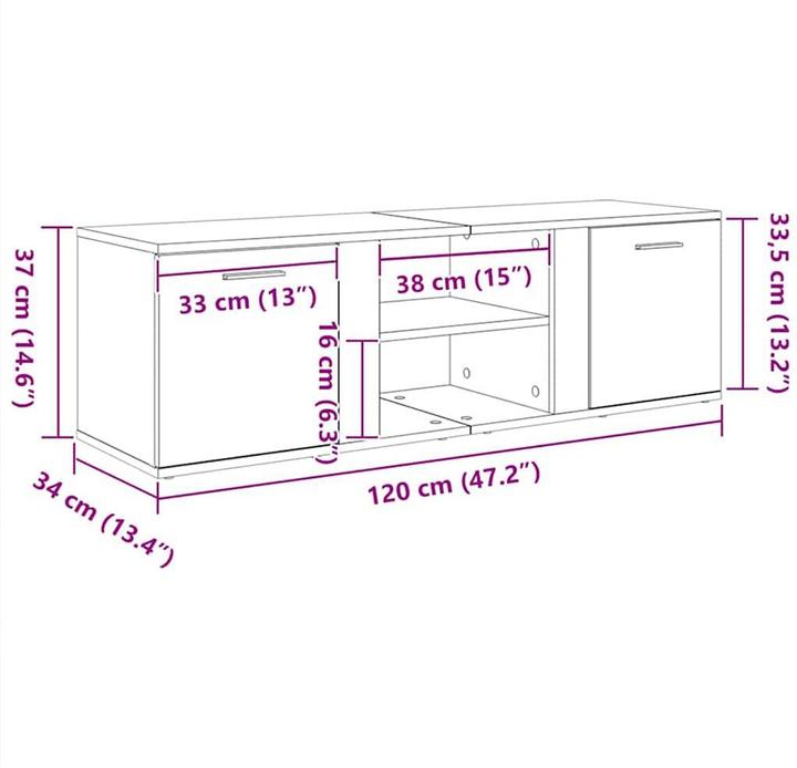 Produktbild VidaXL Ironwood (120 x 34 x 37 cm)