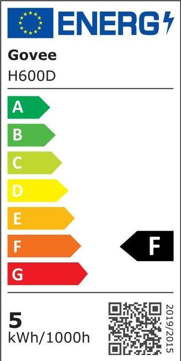 Energie-Label Govee Bulb (GU10, 4.80 W, 400 lm, 2 x, F)