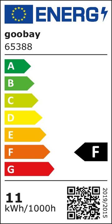 Energy Label Goobay LED bulb, 11 W (E27, 11 W, 1055 lm, 1 x, F)