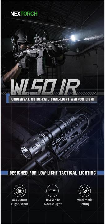 Actual product image Nextorch WL50IR weapon lamp (16 cm)