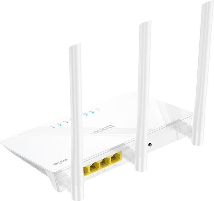 Actual product image Hoco Headphone with microphone wireless router WiFi4 HI30 white