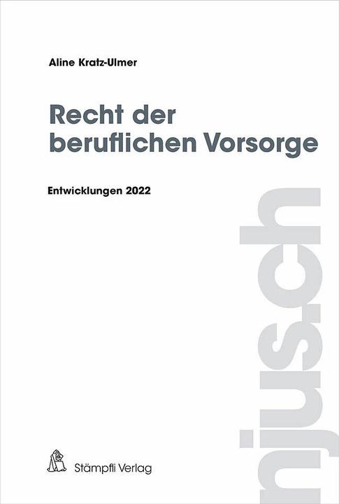 Actual product image Recht der beruflichen Vorsorge (German, Aline Kratz-Ulmer, 2023)