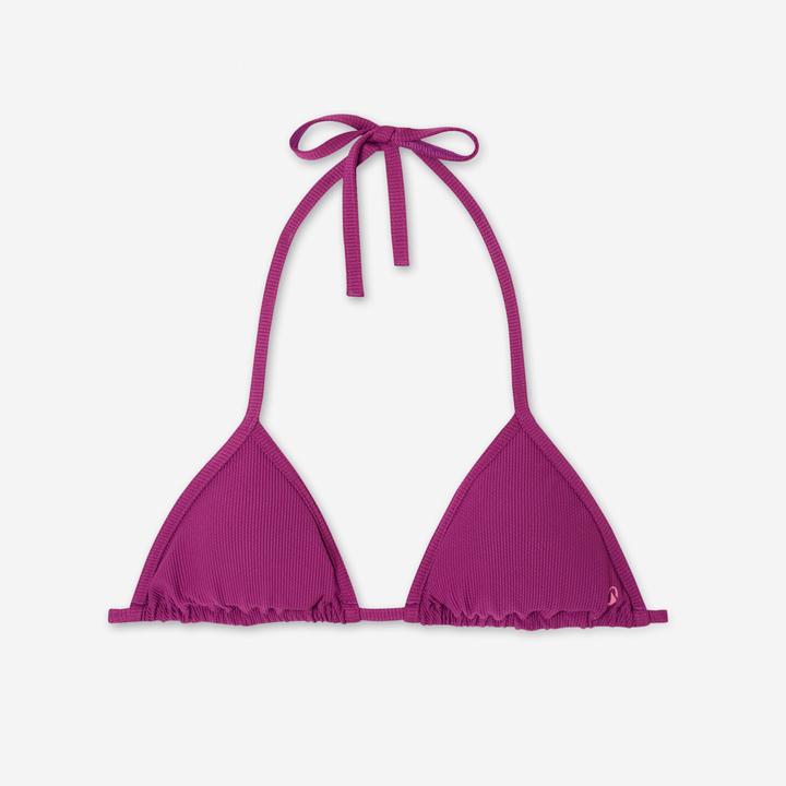 Olaian Bikini-Oberteil Triangel Surfen Damen strukturiert Mae violett (40, 42)