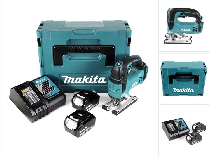 Actual product image Makita DJV 182 RFJ Battery Pendulum Jigsaw 18V Brushless + 2x Battery 3,0Ah + Charger + Makpac
