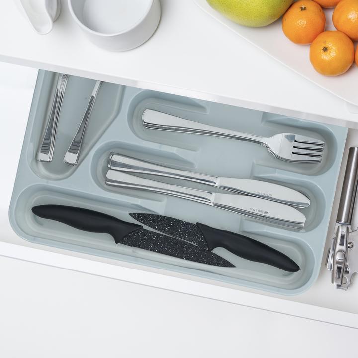 Actual product image Relaxdays Cutlery Tray 5 Compartments, Pack of 2
