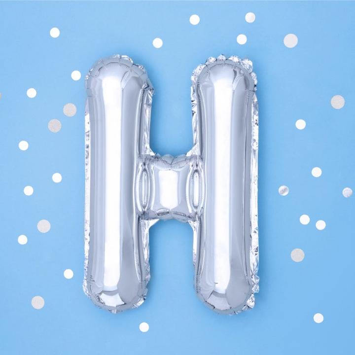 Produktbild Partydeco Ballon Brief "H" in Silber (1 x)