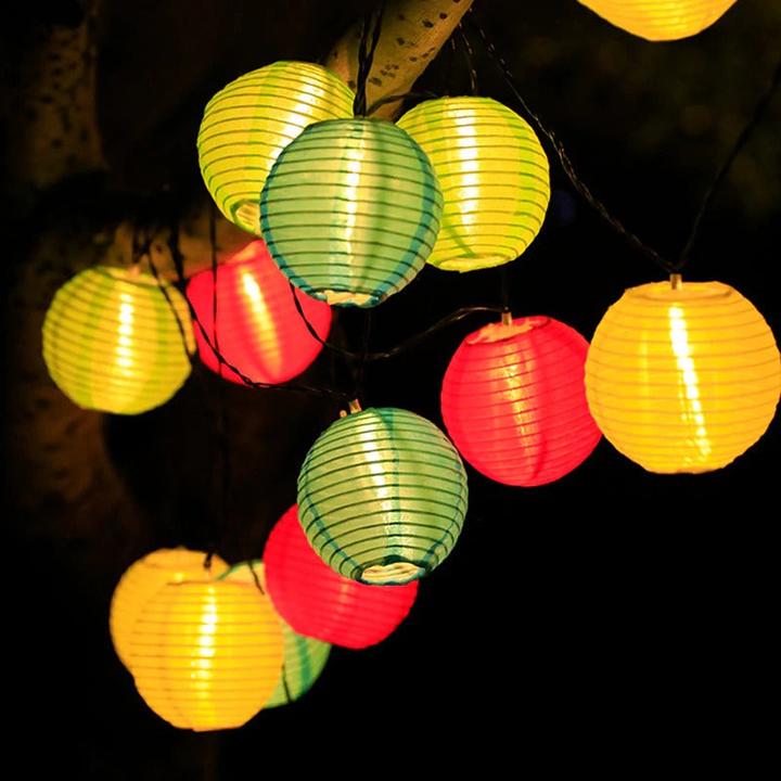 Image du produit Hermex Guirlande lumineuse solaire à lampions (6.50 m)