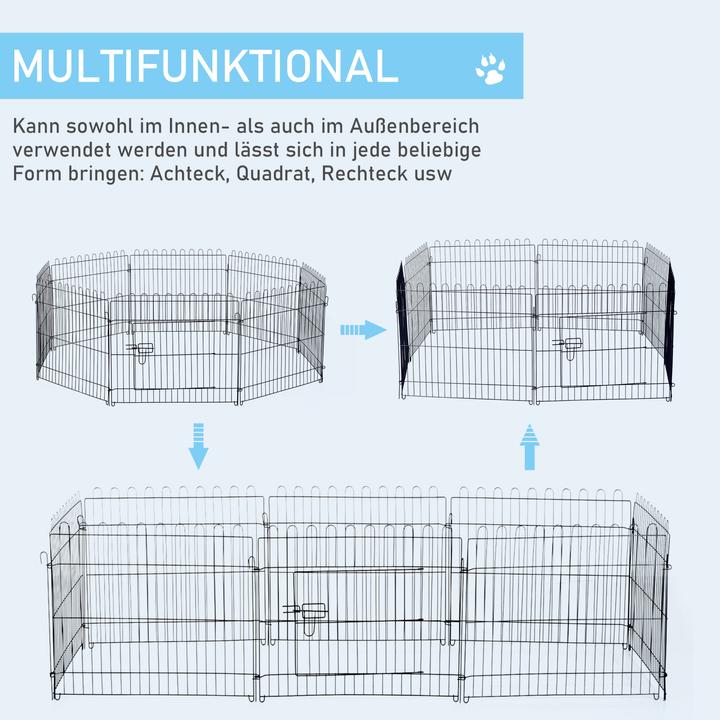Produktbild PawHut Freilaufgehege für Hasen, Kaninchen und Hundewelpen