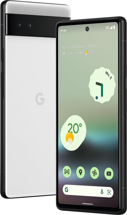 Produktbild Google Pixel 6a (128 GB, Chalk White, 6.10", SIM + eSIM, 12.20 Mpx, 5G)