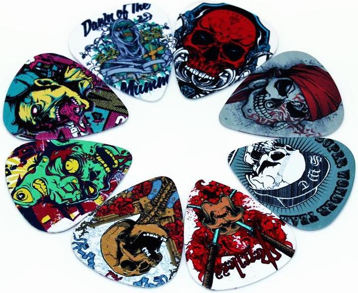 Produktbild JTI Totenkopf-Picks im 10er-Pack - Gitarrenzubehör (1 x, 0.71 mm)