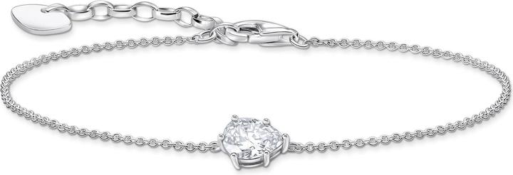 Thomas Sabo Armband mit weissem Zirkonia-Tropfen Silber (19 cm, 925er Silber)