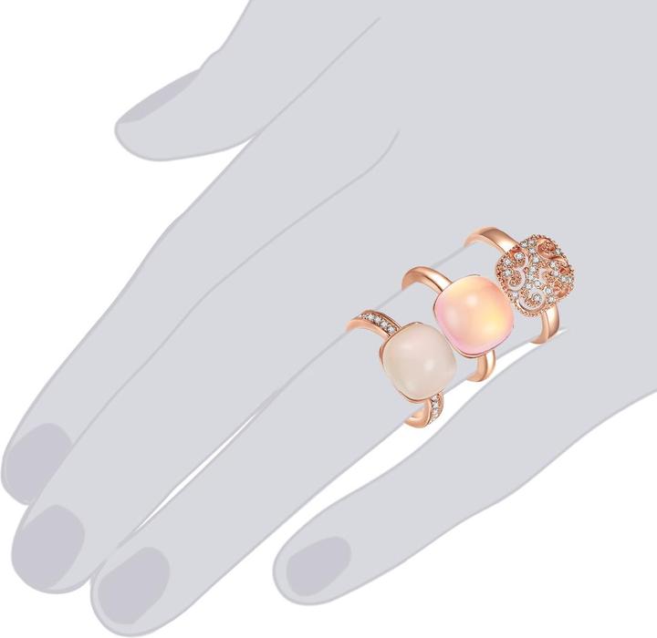 Actual product image Lulu & Jane Metal alloy decorated with Swarovski® crystals rose gold - 33448 (56)