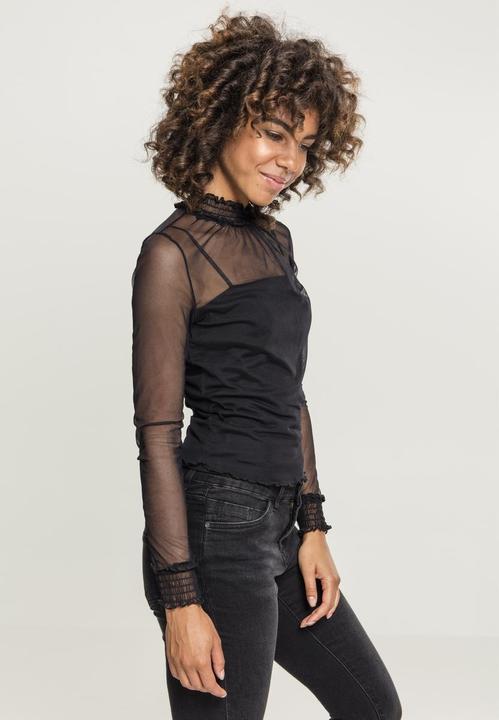 Image du produit Urban Classics Ladies Double Layer Mesh L/S (S)
