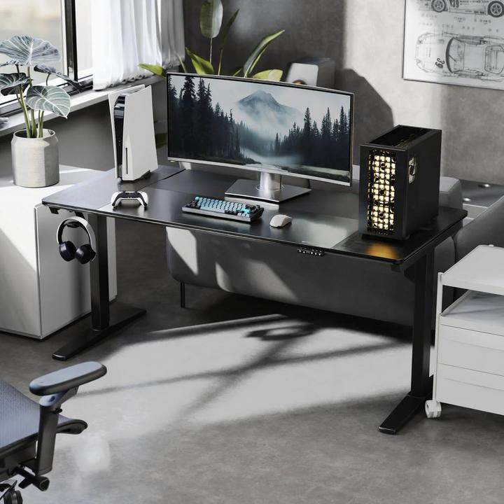 Image du produit Thunder X3 ThunderX3 LAB-X Gaming Table - Hauteur réglable Moteur silencieux - Verre trempé - avec mesh côté...