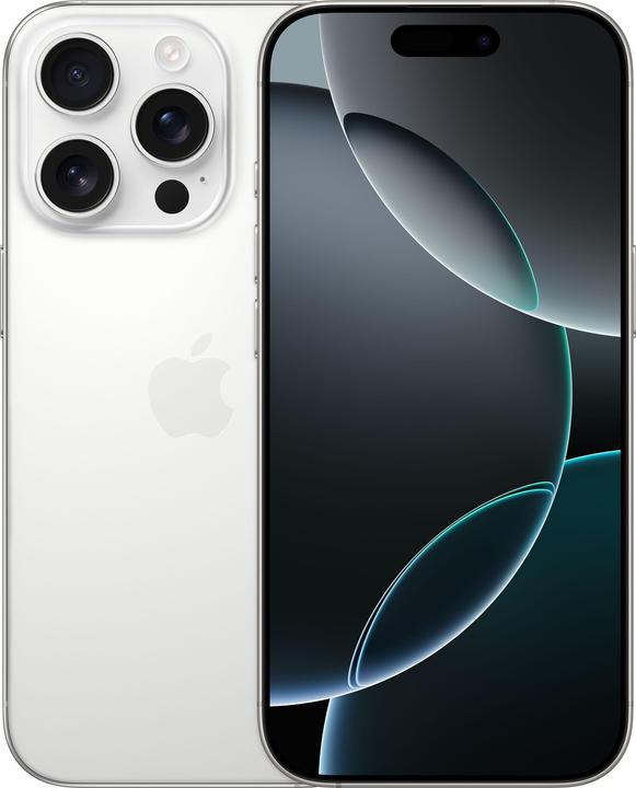 Productafbeelding Apple iPhone 16 Pro (1000 GB, Wit titanium, 6.30", SIM + eSIM, 48 Mpx, 5G)