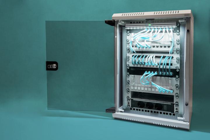 Actual product image Digitus Combi Wall Mounting Cabinet 254 mm (10") and 482.6 (19") mm (5.71 RU, 10 inch rack)