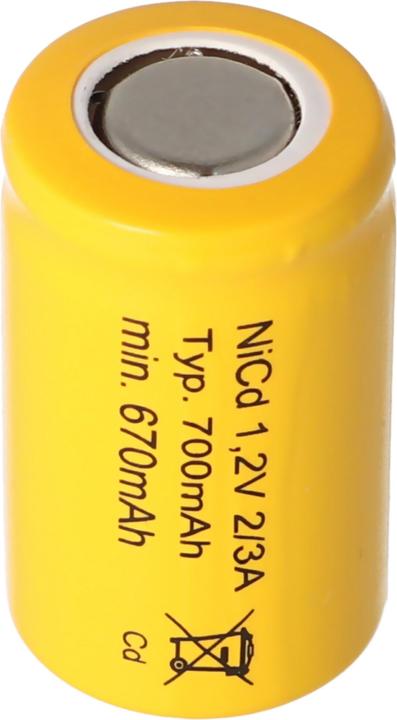 Actual product image AccuCell Akku KR-600AE, 2/3A (1 pcs., 700 mAh, Battery + charger)