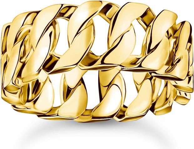 Thomas Sabo Ring Kettenglieder breit vergoldet