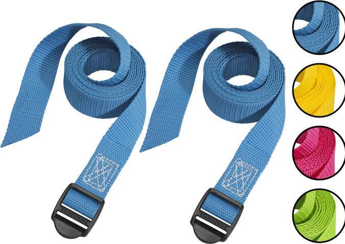 Master Lock CONFEZIONE DA 4 CINGHIE DI TENSIONE 3005 / 1800X25 BLU, GIALLO, VERDE, ROSA 40KG