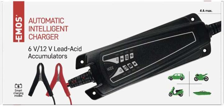 Produktbild Emos Autobatterie-Ladegerät 6/12V 4A (12V, 6V, 4 A)