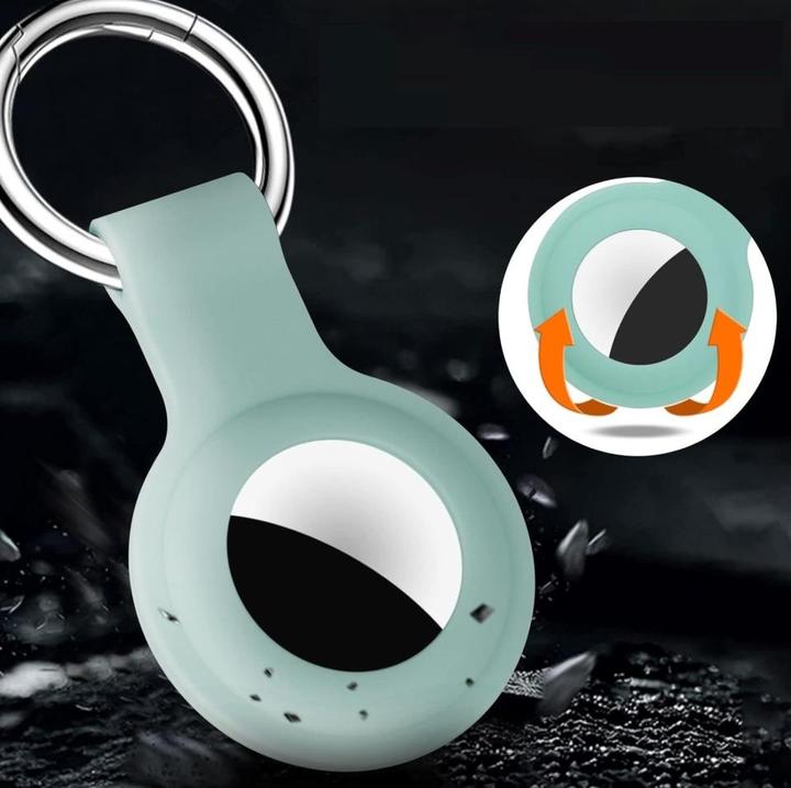 Actual product image Screenguard Apple Airtag Liquid silicone case with key fob