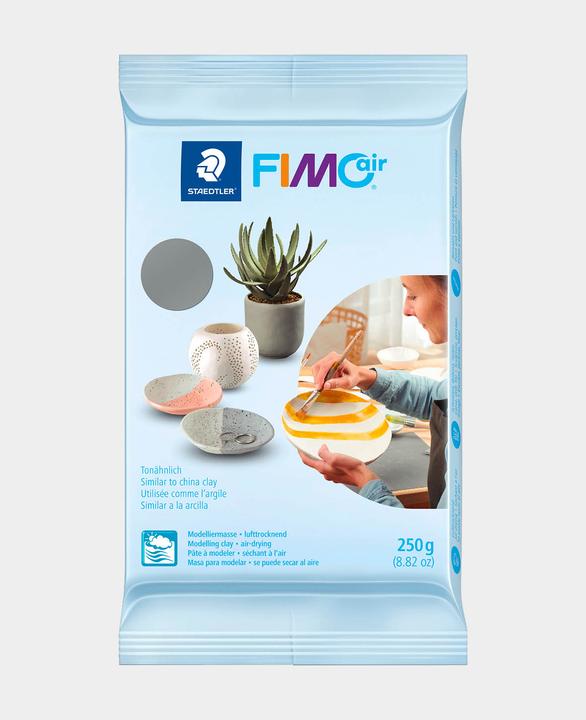 Actual product image Fimo air modelling clay, air hardening, grey, 250 g