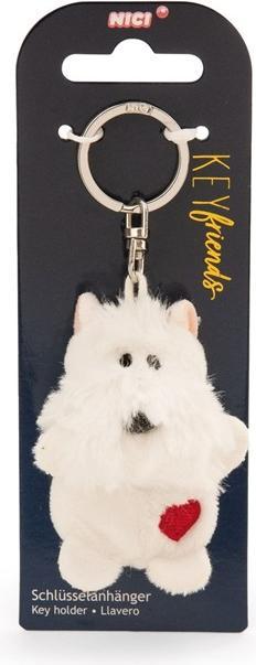 Actual product image Magni NICI Schlüsselanhänger Hund mit Herz weiss 5cm