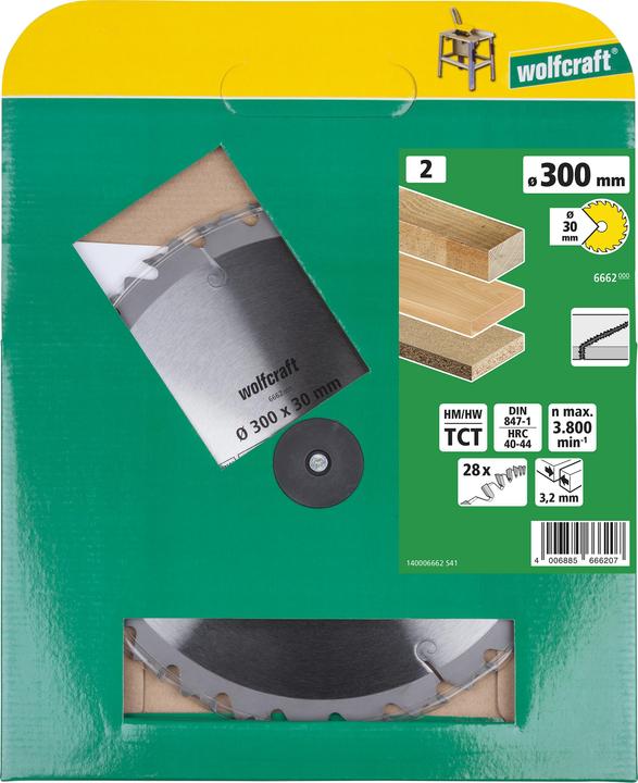 Produktbild wolfcraft wolfcraft 1 Tisch-Kreissägebl. HM, 24 Zähne ø250mm