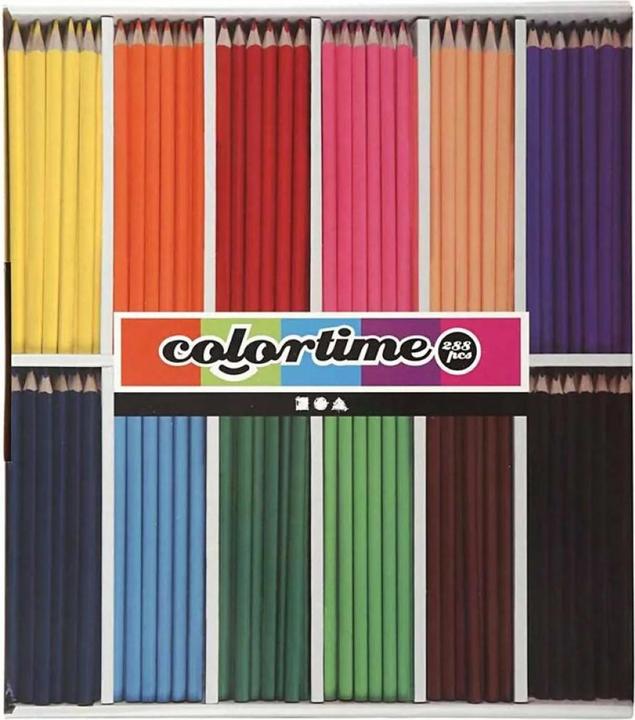 Produktbild Creativ Company Driehoekige Kleurpotloden - Basiskleuren, 288st. (Sortierte Farben, 288 x)