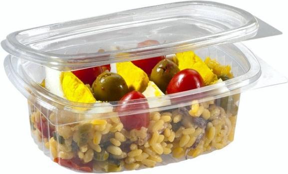 Image du produit Antalis Plastbakke m/haengslet låg oval A-PET 1000ml V00514P 50stk/pak - (50 pcs.)