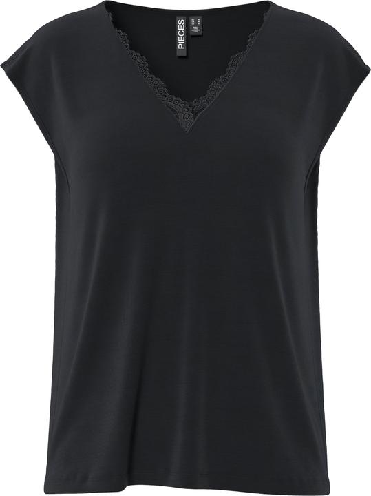 Pieces Pckamala Lace V-Neck Tee Jrs Noos Bc