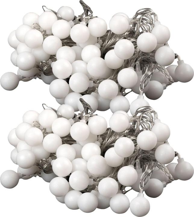 Image du produit ProGarden Lot de 2 guirlandes lumineuses LED multicolores avec 80 boules, L 16m (16 m)