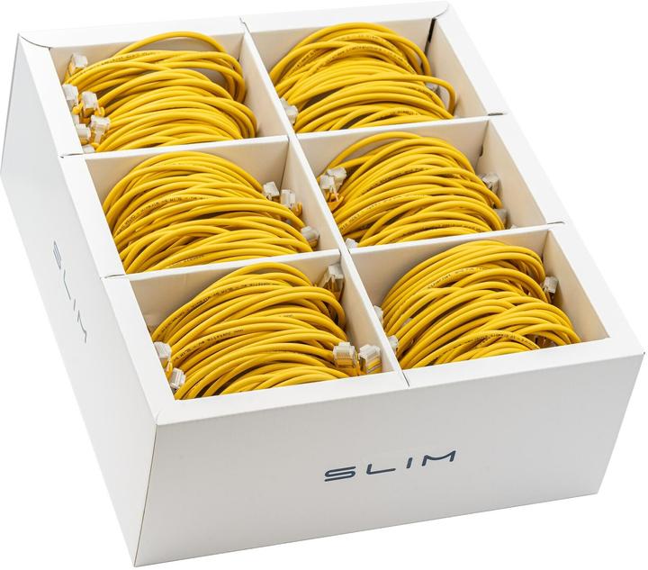 Image du produit SLIM Câble patch RJ-45, Cat 6A, U/FTP, 3 m, jaune, 36 paquets (U/FTP, CAT6a, 3 m)
