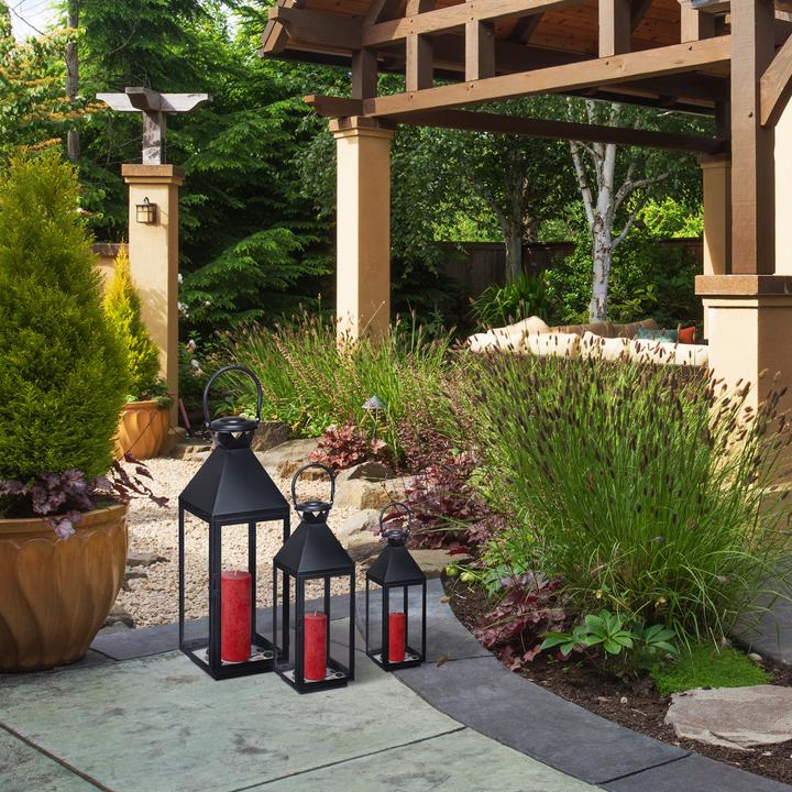 Actual product image Relaxdays 3x lantern (18 x 18.5 x 67 cm, 1 x)