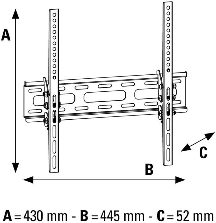 Actual product image Hama Tilt (Wall, 56", 30 kg)