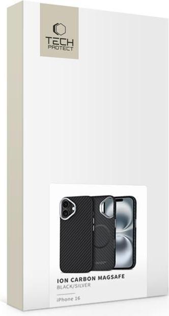 Actual product image 4Kom Ion Carbon MagSafe iPhone 16 Case - Black/Grey (Apple iPhone 16)