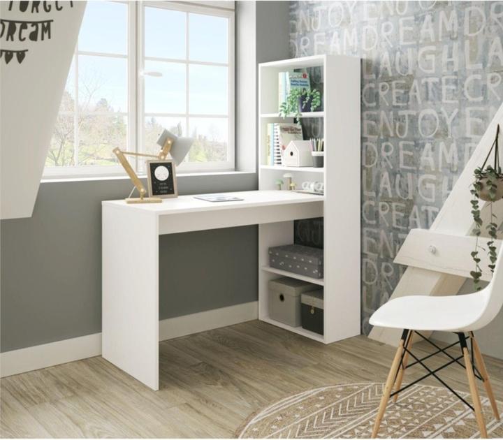 Image du produit CaliCosy Bureau réversible avec étagère de rangement - L120 cm