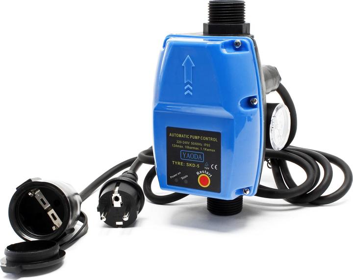 Image du produit Wiltec Pressostat SKD-5 230V 2 Câbles Réseaux Eau domestique & Pompes monophasées Anti-marche à sec (Pompe à eau domestique)