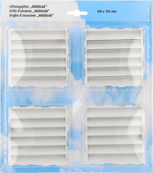 Image du produit Suprex Grille d'aération Modulaire avec moustiquaire, 4 pièces