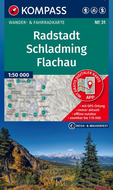 Produktbild Wanderkarte 31 Radstadt, Schladming, Flachau 1:50.000
