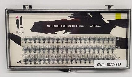 Actual product image Ibra Tufts Of False Eyelashes 0.10 C-Mix (Artificial eyelashes)