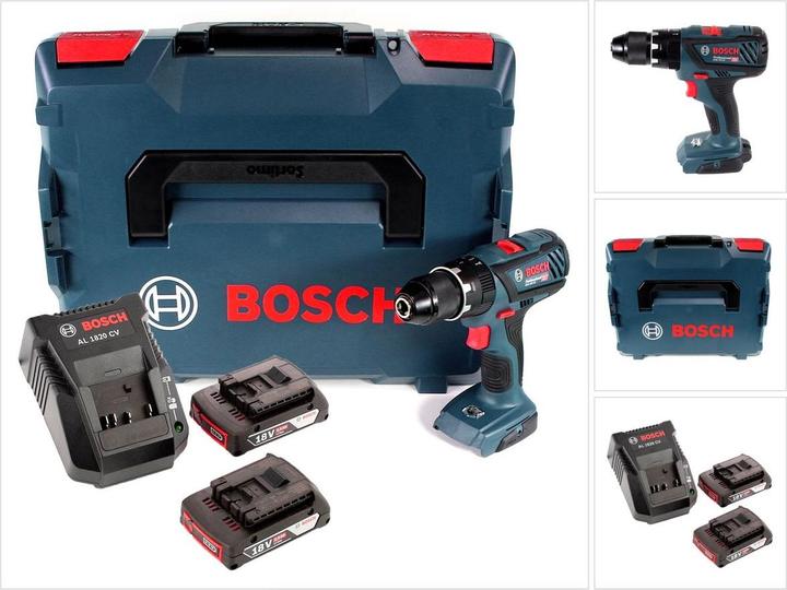 Produktbild Bosch Professional Bosch GSB 18 V-28 Professional 18 V Li-Ion Akku Schlagbohrschrauber in L-Boxx + 2 x 2,0 Ah Akku + (Akkubetrieb)