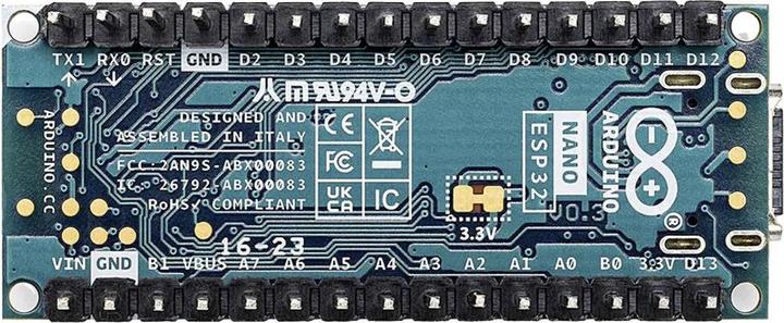 Actual product image Arduino ABX00083 Board Nano ESP32 with headers Nano