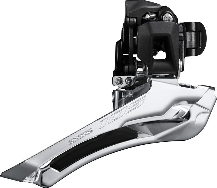 Actual product image Shimano front derailleur 105 FD-R7100 2x12 Down Swing 61-66° clamp (31.8/28.6 mm)
