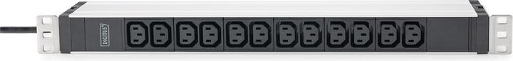 Produktbild Digitus 1U Aluminum PDU rackmountable 12xC13 16A 230VAC 50/60Hz Safety plug