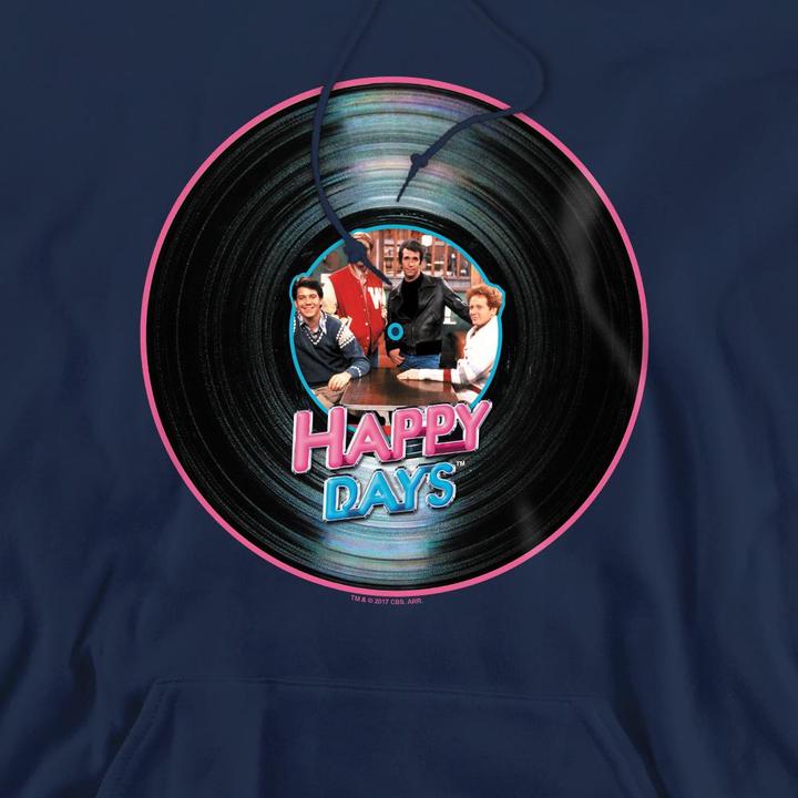 Immagine prodotto Happy Days On the Record Felpa con Cappuccio Uomo (L)